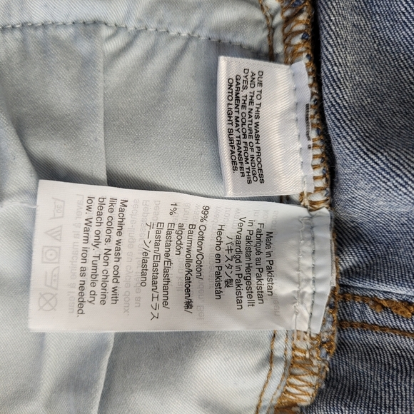 J Crew Mercantile high-rise medium wash cropped jeans raw hem size 35 boho 2X - Picture 8 of 10